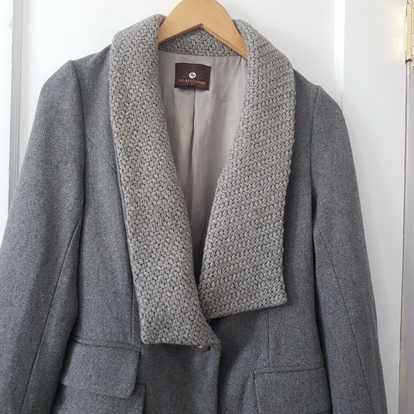 Heartloom Mackie Wool Blend Ribbed Knit Lapel Jacket Blazer Sz S - Picture 3 of 15